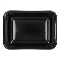 MENUSCHALE CPET 1-TEILIG  187 x 137 x 40 mm, schwarz, 680 ml
