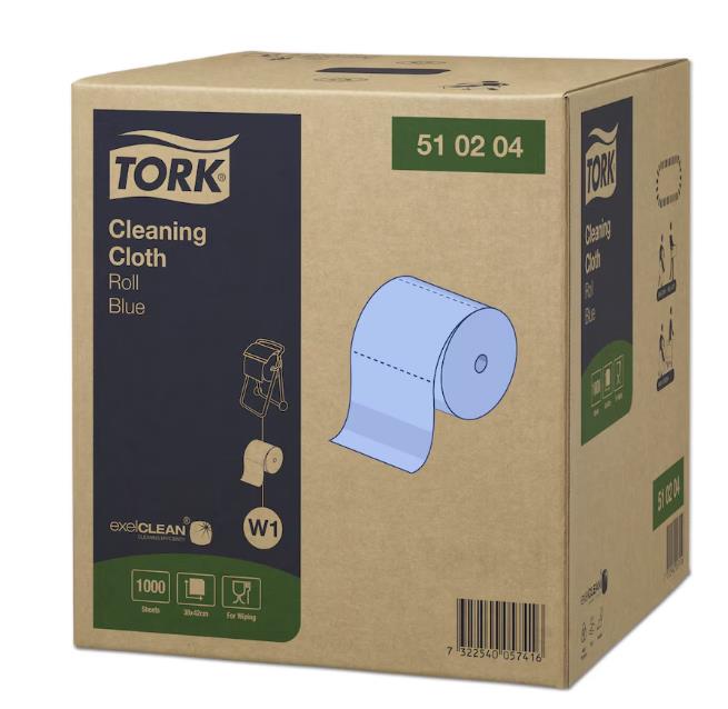 PUTZTUCHROLLEN 1-LAGIG TORK  Premium, 1000 Blatt, 42x38cm, blau