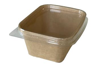SCHALE KARTON RECHTECKIG  braun, 150 ml, 108 x 82 x 42 mm, PE