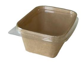 DECKEL ZU VERPACKUNGSBECHER KARTON   PET, rechteckig, 108 x 82 x 10 mm