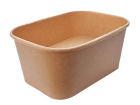 SCHALE KARTON RECHTECKIG  braun, 1000 ml, 173 x 121 x 76 mm, PE - Scheitlin Papier SCHALE KARTON RECHTECKIG  braun, 1000 ml, 173 x 121 x 76 mm, PE