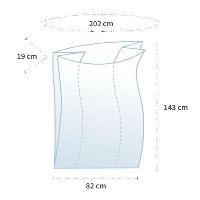 ABFALLSAECKE LDPE  Seitenfalte 19 cm, 360 Liter, blau