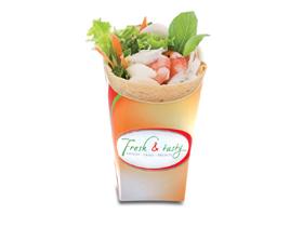 WRAP CUP FRESH & TASTY  100 x 46 x 105 mm, Druck "Fresh&Tasty"