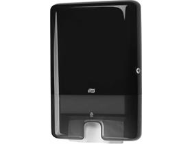 FALTHANDTUCHSPENDER TORK ELEVATION  Interfold, H444xB302 xT102 mm, schwarz - Scheitlin Papier FALTHANDTUCHSPENDER TORK ELEVATION  Interfold, H444xB302 xT102 mm, schwarz