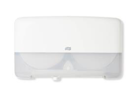 TOILETTENPAPIERSPENDER TORK T2 MINIJUMBO  Mini Jumbo B432xH256xT146 mm, weiss - Scheitlin Papier TOILETTENPAPIERSPENDER TORK T2 MINIJUMBO  Mini Jumbo B432xH256xT146 mm, weiss