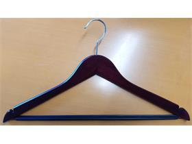 KLEIDERBUEGEL HOLZ  Kleiderb&uuml;gel, mit Steg, Buche dunkel