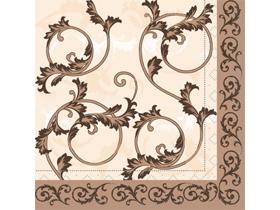 SERVIETTEN TISSUE  33 x 33 cm, "Michel" braun