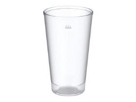 KALTGETRÄNKEBECHER  5 dl , transparent, aus Kunststoff