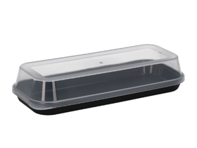 SUSHI-BOX MIT DECKEL  Sushi-Box, Grösse M, 234 x 99 x 50 mm - Scheitlin Papier SUSHI-BOX MIT DECKEL  Sushi-Box, Grösse M, 234 x 99 x 50 mm