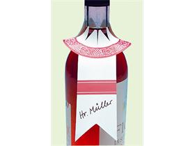 FLASCHENROSETTEN  17 x 8 cm, Halbkarton, rot und weiss