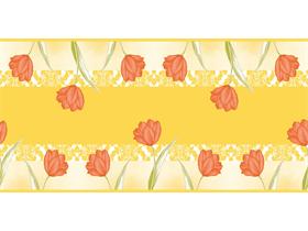 TISCHLAEUFER AIRLAID MIT MOTIV  "Sally", 40 cm x 24 lfm, orange