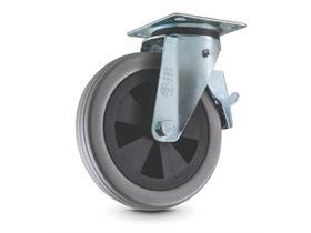 NUMATIC SERVICEWAGEN-ZUBEH&Ouml;R  Lenkrollen 200 mm mit Bremse , grau