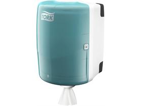 PUTZTUCHROLLENSPENDER TORK PERFORMANCE  Innenabr., H447xT302xB328mm, türk./weis - Scheitlin Papier PUTZTUCHROLLENSPENDER TORK PERFORMANCE  Innenabr., H447xT302xB328mm, türk./weis