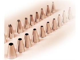 SPRITZTUELLEN  rund, aus Edelstahl, Set 10-teilig