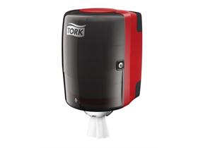 PUTZTUCHROLLENSPENDER TORK PERFORMANCE  Innenabr., B248xH356xT232mm, schw./rot - Scheitlin Papier PUTZTUCHROLLENSPENDER TORK PERFORMANCE  Innenabr., B248xH356xT232mm, schw./rot