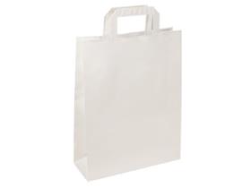 PAPIERTRAGETASCHEN TAKE AWAY WEISS  320 + 220 x 340 mm, weiss, unbedruckt - Scheitlin Papier PAPIERTRAGETASCHEN TAKE AWAY WEISS  320 + 220 x 340 mm, weiss, unbedruckt