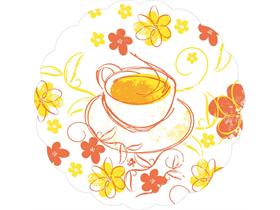 TASSENUNTERSETZER MIT MOTIV  "Sunny", 1-lagig, ø 90 mm, - Scheitlin Papier TASSENUNTERSETZER MIT MOTIV  "Sunny", 1-lagig, ø 90 mm,