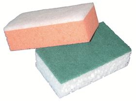 PADSCHWAMM  15 x 9 x 4.5 cm, weiss/grün - Scheitlin Papier PADSCHWAMM  15 x 9 x 4.5 cm, weiss/grün