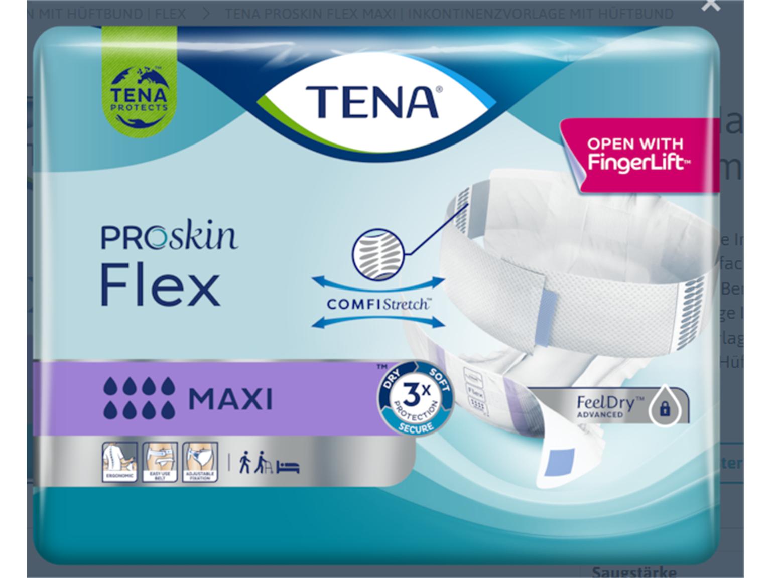 TENA EINLAGEN  Flex Maxi L, 83 - 120 cm