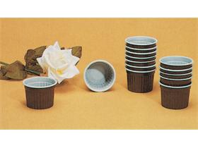 SOUFFLEBECHER  braun/weiss, ø 72.5/56 mm, Höhe 54 mm - Scheitlin Papier SOUFFLEBECHER  braun/weiss, ø 72.5/56 mm, Höhe 54 mm