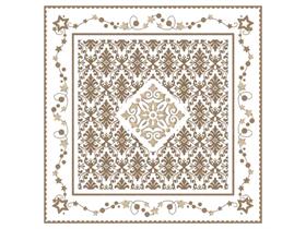TISCHDECKEN AIRLAID MIT MOTIV  "VERA", 80 x 80 cm, champagner-gold