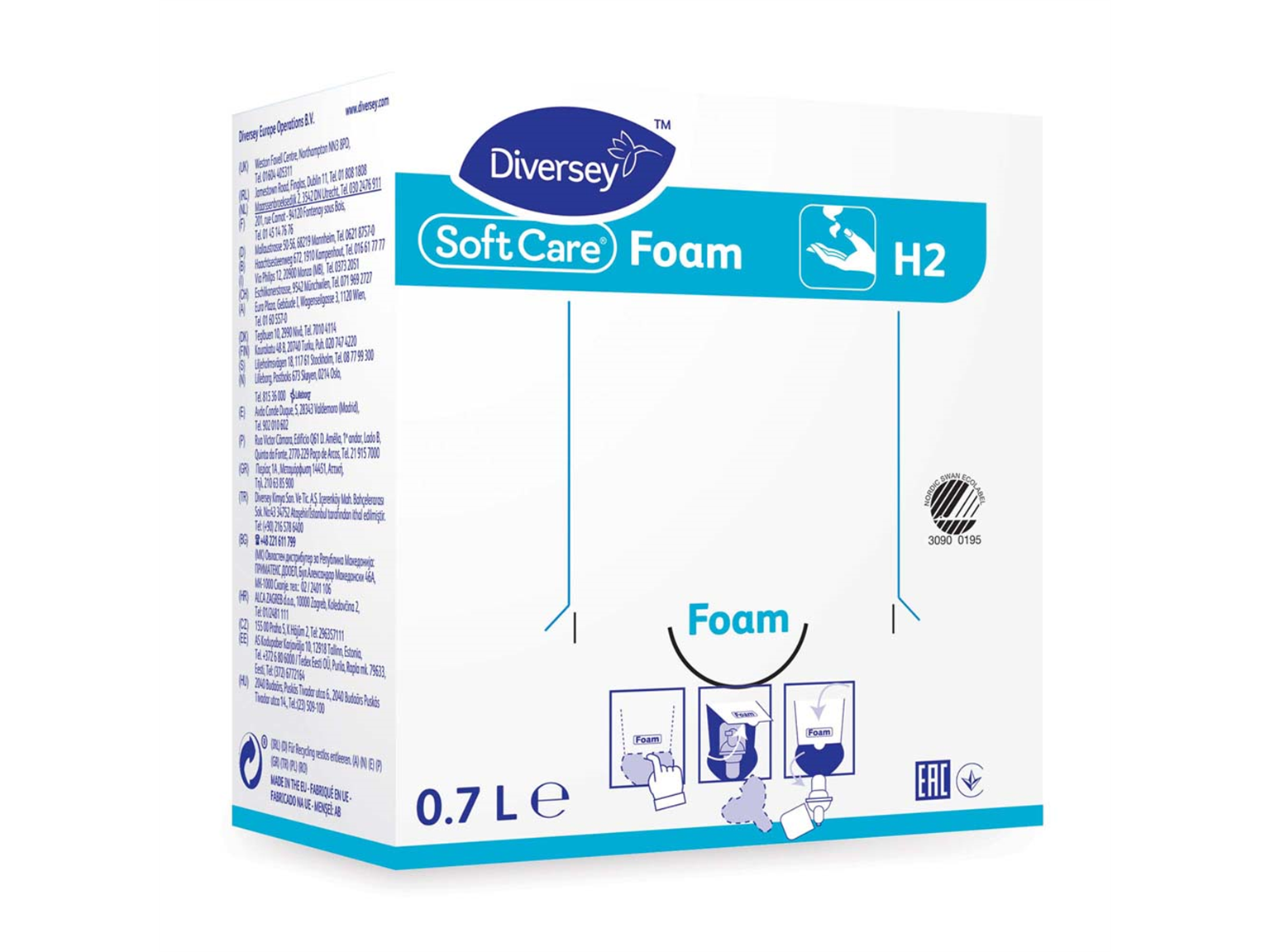 DIVERSEY SEIFE  Soft Care Foam H2, 0,7L Kartusche