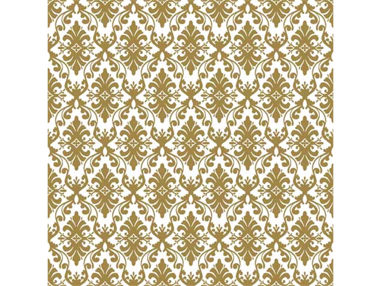 SERVIETTEN AIRLAID  48 x 48 cm, "VERA ORNAMENTIK" gold