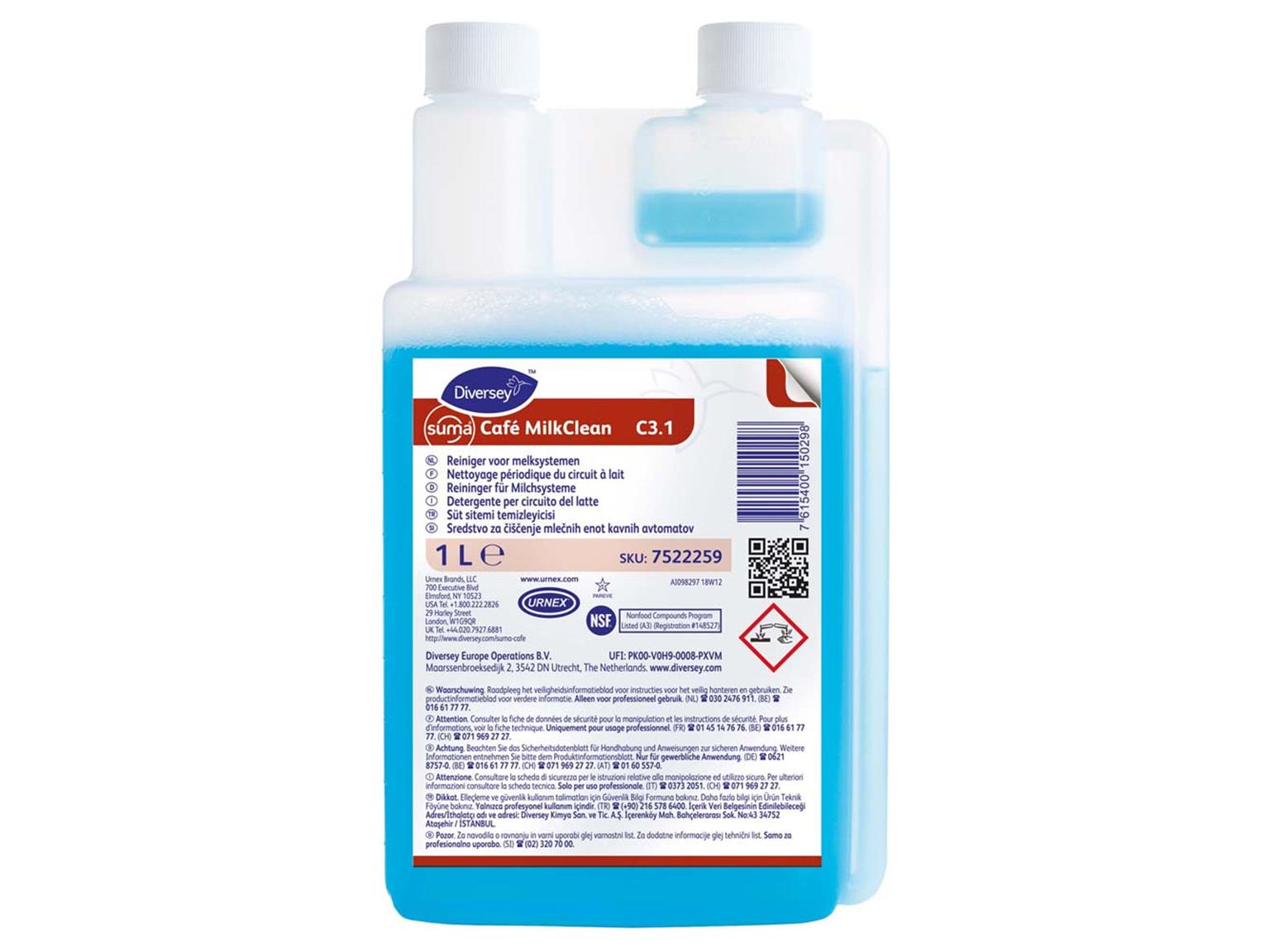 DIVERSEY MILCHSYSTEMREINIGER  Suma Caf MilkClean C3.1, 6 x 1 L