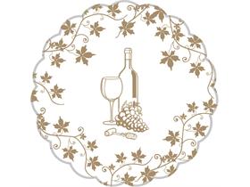 TASSENUNTERSETZER TISSUE  &oslash; 105 mm, Tissue, WEIN