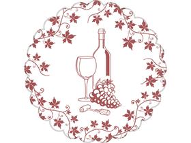 TASSENUNTERSETZER TISSUE  &oslash; 105 mm, Tissue, WEIN