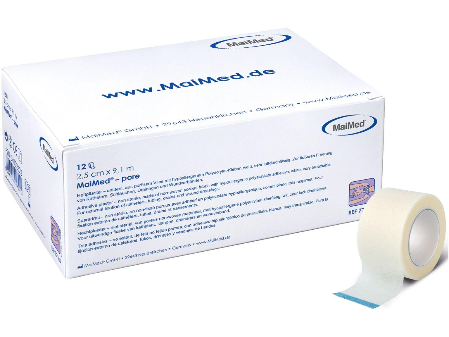 MAIMED TAPE HYPOALLERGEN  1.25 cm x 9.1 m, weiss