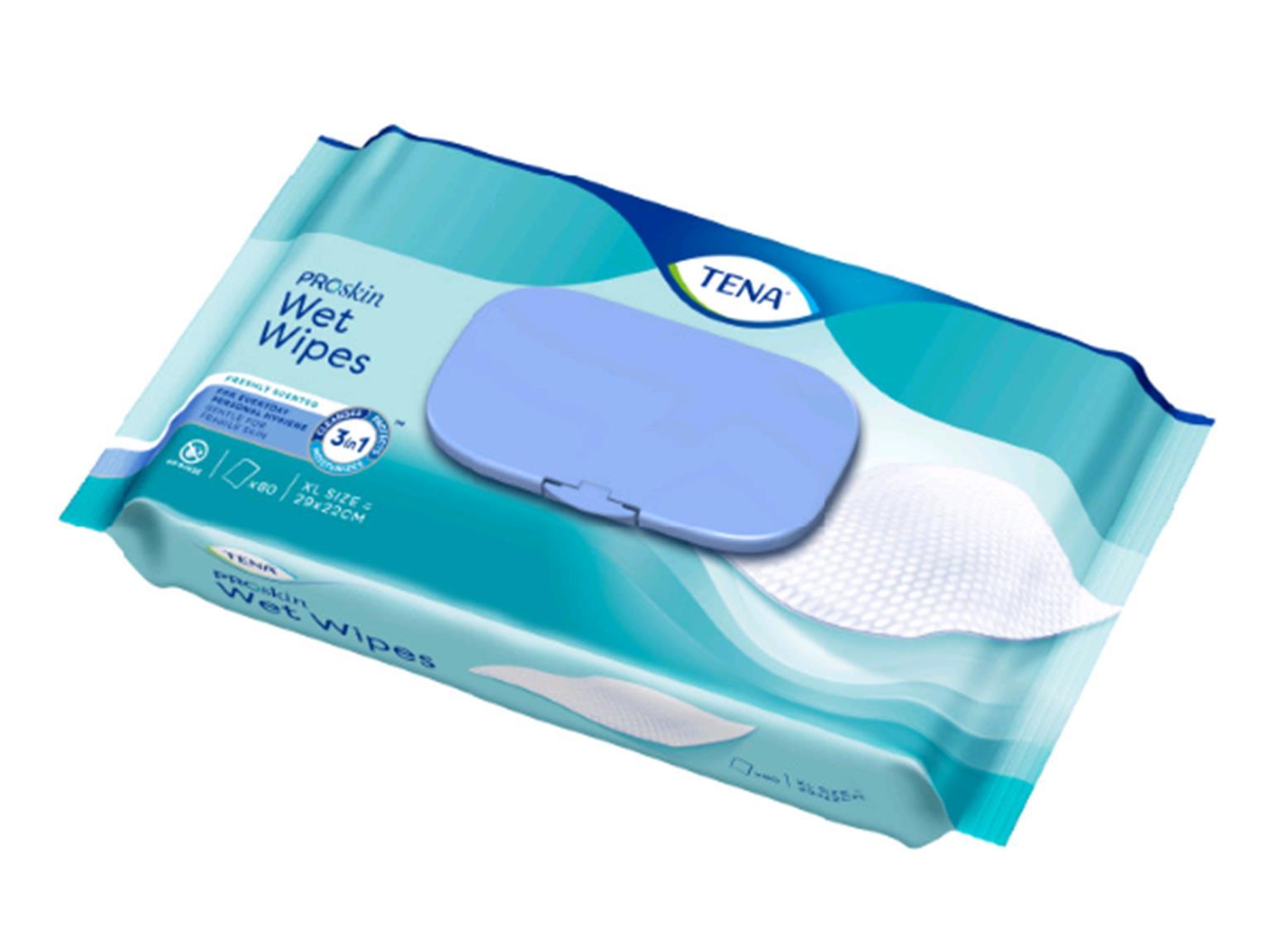 TENA WET WIPE  Tena Wet Wipes 3-in-1 Tücher, 48 Stück