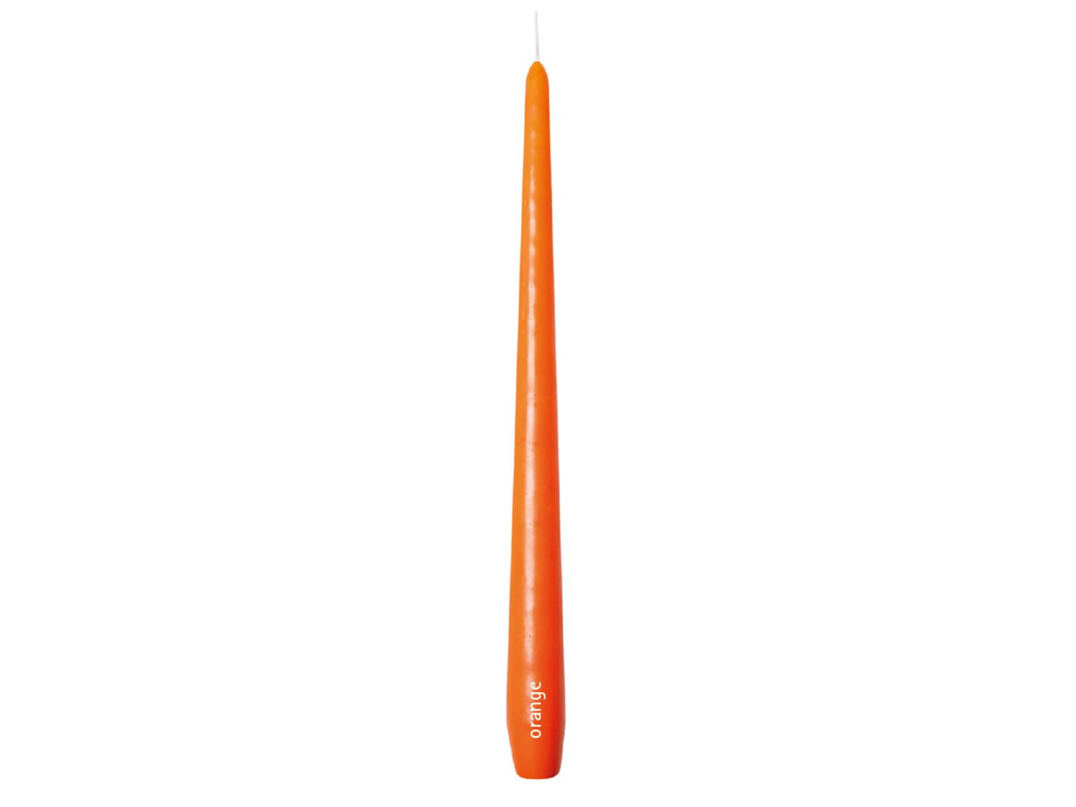 PREMIUM SPITZKERZEN  Ø 22mm x 280mm, orange