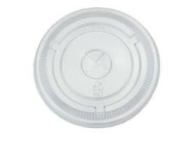 DECKEL ZU BECHER CLEAR CUP  Flach mit Schlitz, Ø 95 mm, rPET - Scheitlin Papier DECKEL ZU BECHER CLEAR CUP  Flach mit Schlitz, Ø 95 mm, rPET