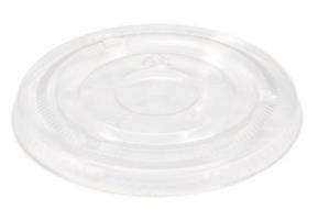 DECKEL ZU BECHER CLEAR CUP  Flach ohne Schlitz, Ø 95 mm, rPET