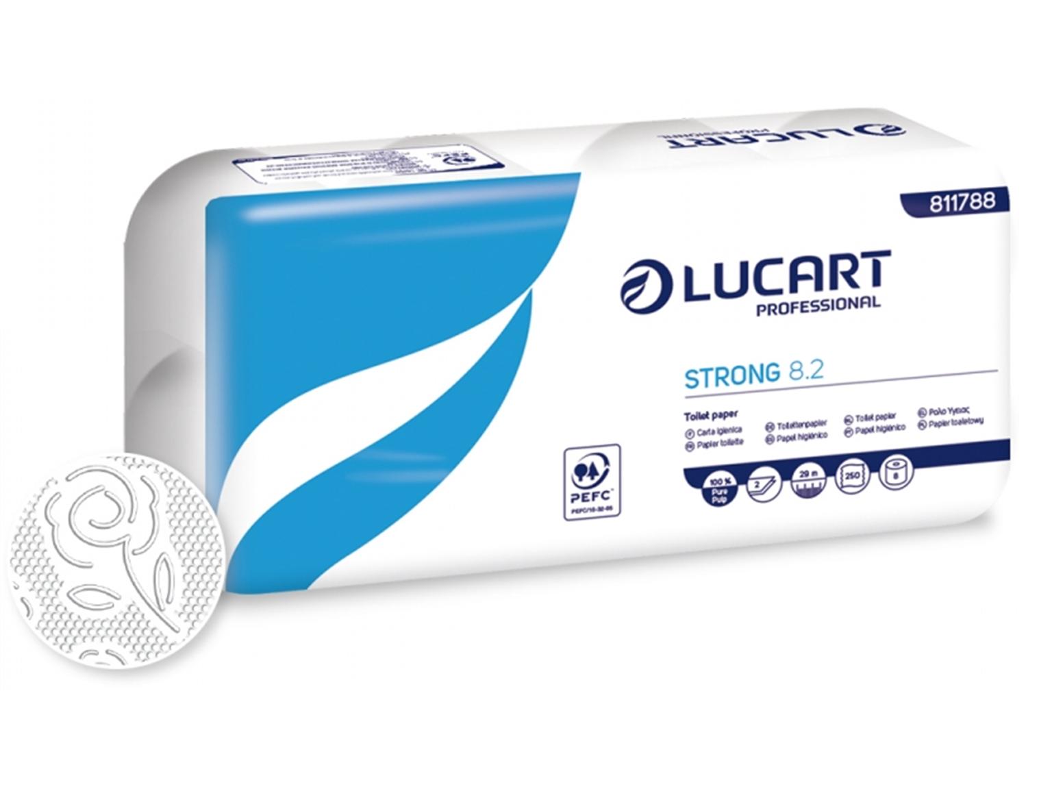 WC-PAPIER 2-LAGIG STRONG  250 Blatt, 9.8 x 11.5 cm, Zellstoff