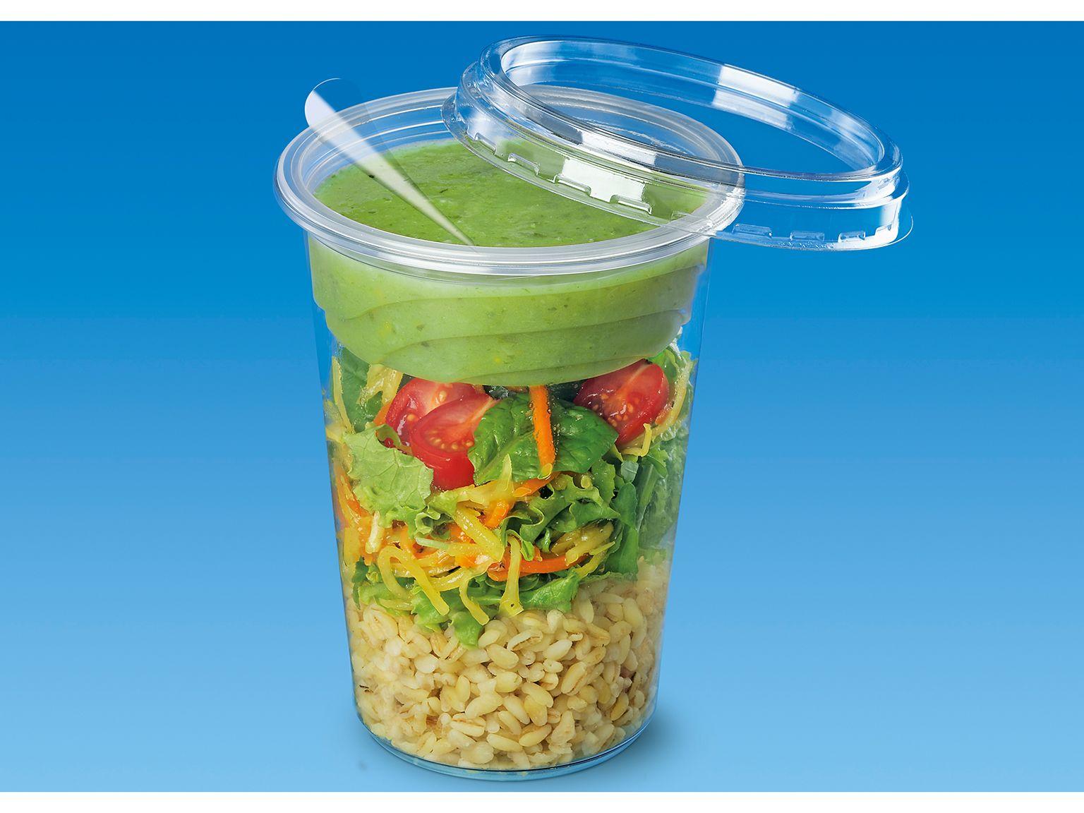 FEINKOSTBECHER  750 ml, rund, PET/rPET, transparent