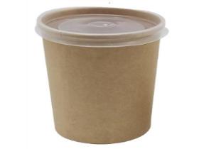 RUNDBECHER KARTON  braun, 355 ml, ø 96 mm, H: 78 mm, PE