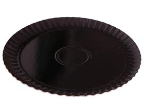 KARTONTELLER  ø 21 cm rund, schwarz, hoher Rand