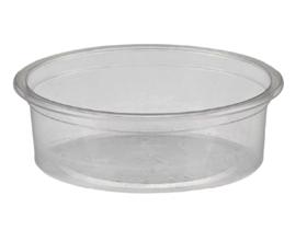 EINSATZ ZU FEINKOSTBECHER  250 ml, rund, PET/rPET, transparent - Scheitlin Papier EINSATZ ZU FEINKOSTBECHER  250 ml, rund, PET/rPET, transparent