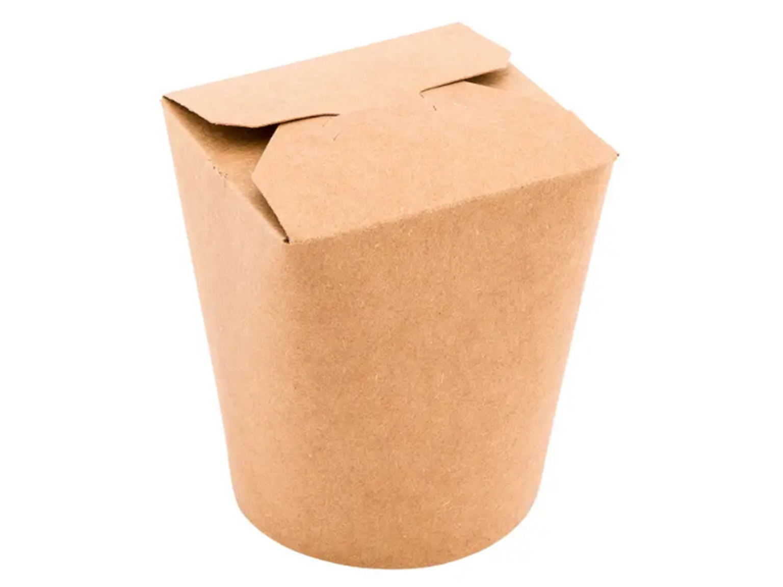 FOOD-BOX KARTON  aus braunem Karton, rund, 400 ml