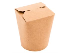 FOOD-BOX KARTON  aus braunem Karton, rund, 650 ml