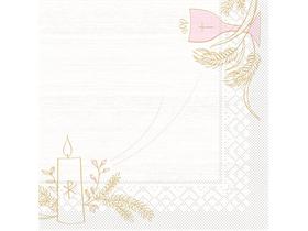 SERVIETTEN TISSUE  33 x 33 cm, 1/4 Falz, Tissue, KOMMUNION