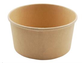 MENUSCHALE KARTON  braun, rund, 500 ml. innen beschichtet