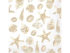 SERVIETTEN TISSUE  40 x 40 cm, 1/4 Falz, Tissue, BEACH