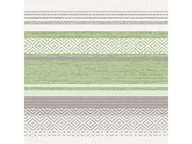 SERVIETTEN AIRLAID  40 x 40 cm, "LAGOS" grau/grün