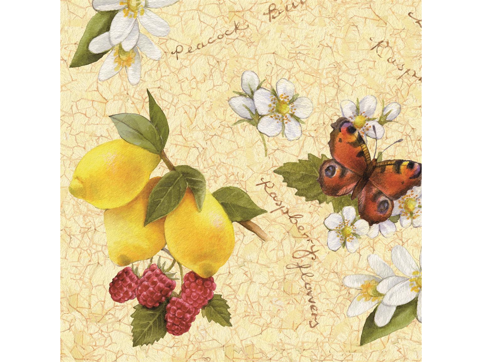 SERVIETTEN AIRLAID  40 x 40 cm, "LEMON"