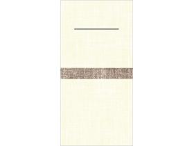 BESTECKSERVIETTEN AIRLAID  40 x 40 cm, 1/8 F. "JOE", creme/braun - Scheitlin Papier BESTECKSERVIETTEN AIRLAID  40 x 40 cm, 1/8 F. "JOE", creme/braun