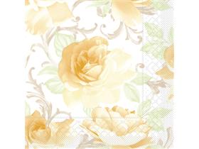 SERVIETTEN TISSUE  40 x 40 cm, 1/4 Falz, Tissue, ROSALIE