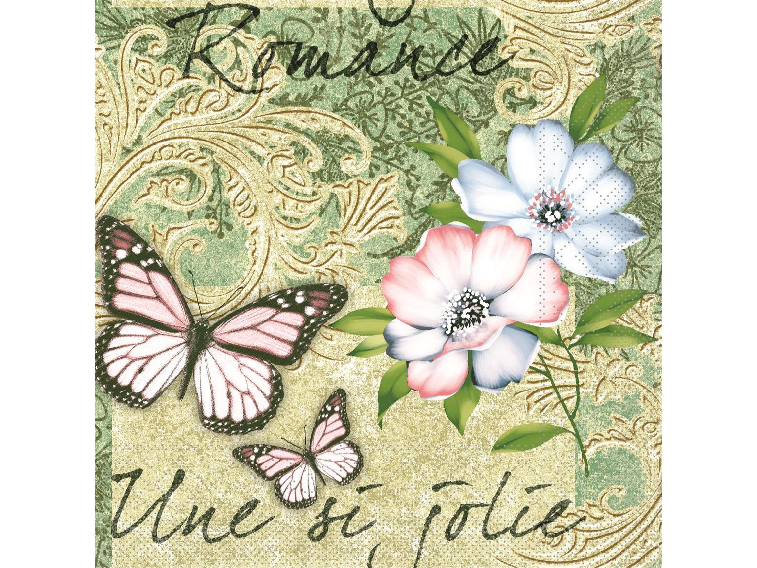 SERVIETTEN TISSUE  40 x 40 cm, 1/4 Falz, Tissue, JOLIE